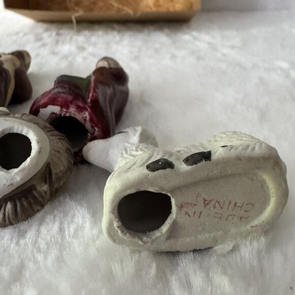 LA VIE Fine Ceramic 5 Piece Miniature Nativity Set Hand Crafted & Painted no lid - Picture 7 of 8